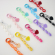 新色系夏日果冻亚克力链条爱心airpods保护套挂件包包钥匙扣挂链