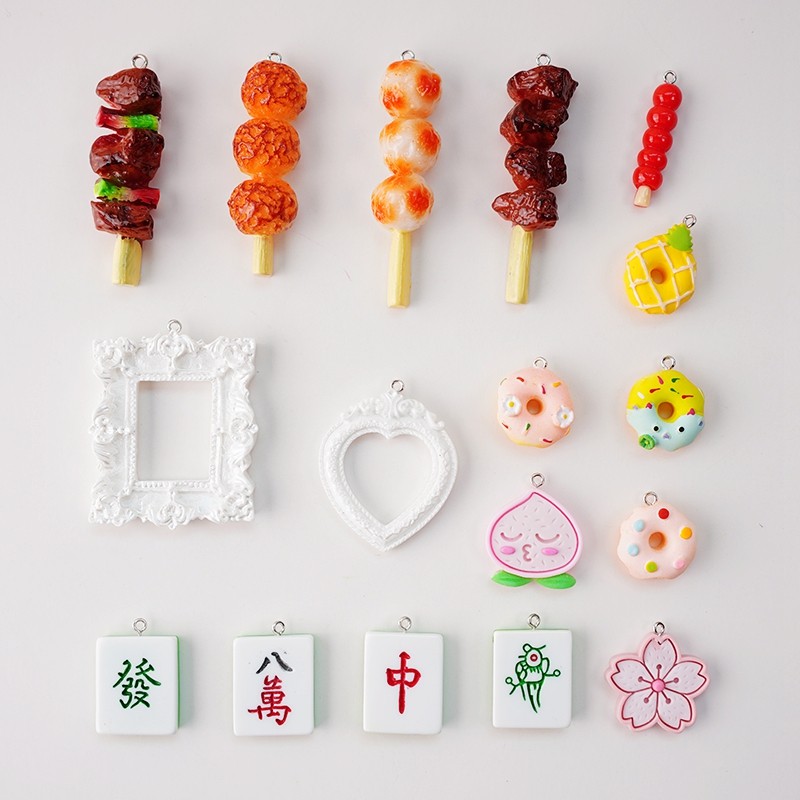 diy饰品配件材料 树脂半水果麻将牌烤串仿真烧烤钥匙扣卡通,饰品/流行首饰/时尚饰品新,其他DIY饰品配件,淘宝优惠券,粉丝福利购,淘宝优惠卷