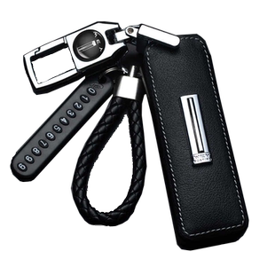 适用新款宝沃bx5钥匙套宝沃bx7钥匙包改装智能遥控真皮汽车钥匙扣