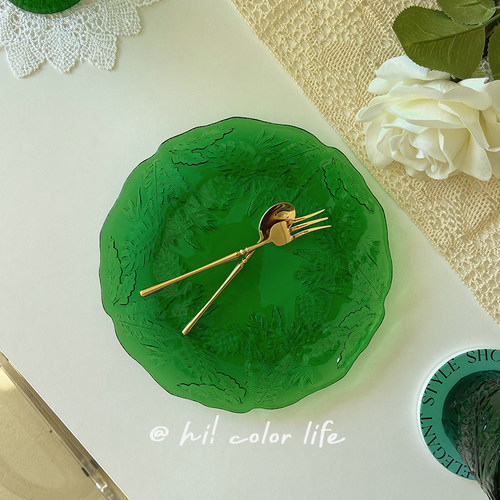 HiColorlife韩式复古玻璃8寸平盘