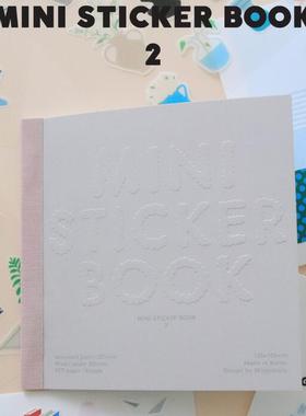 韩国Malgrecela 文艺迷你手帐装饰贴纸书 6张