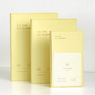 韩国iconic 办公学习2026周计划日程本手帐 月周循环计划网格记事