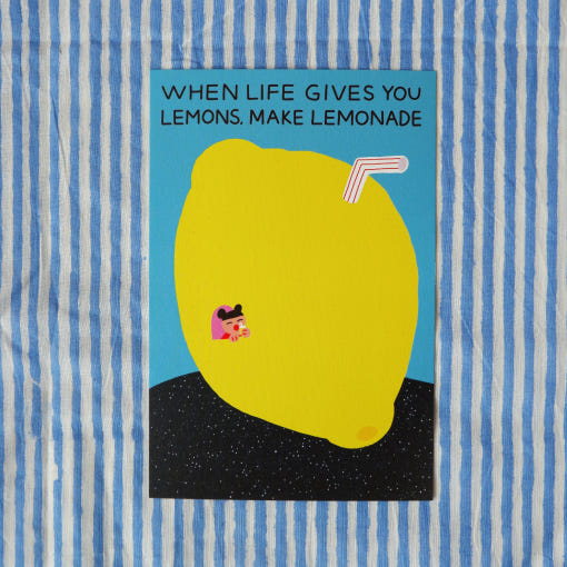 韩国fruitfries西瓜柠檬明信片