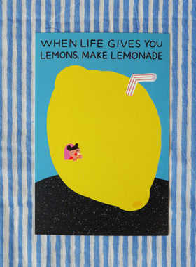 韩国fruit fries 西瓜柠檬苹果樱桃西红柿水果装饰明信片postcard