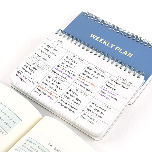 韩国PINKFOOT 75周WEEKLY周计划日程本 便携线圈学生办公记事本