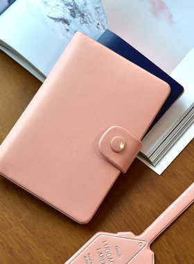 韩国正品Plepic 高级感按扣皮革护照夹卡包 护照保护套