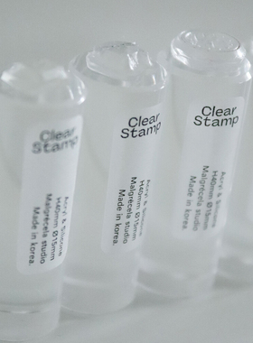 韩国Malgrecela 透明亚克力装饰图章印章 手账笔记日记本DIY素材