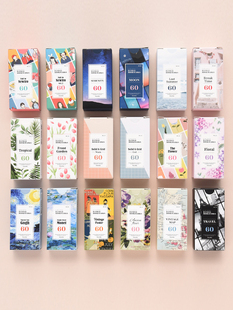 韩国monolike复古风景鲜花书签60张 标签个性书本索引 bookmark