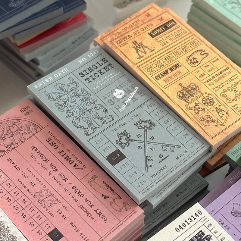 mewmewbeam彩色复古票据便签50页
