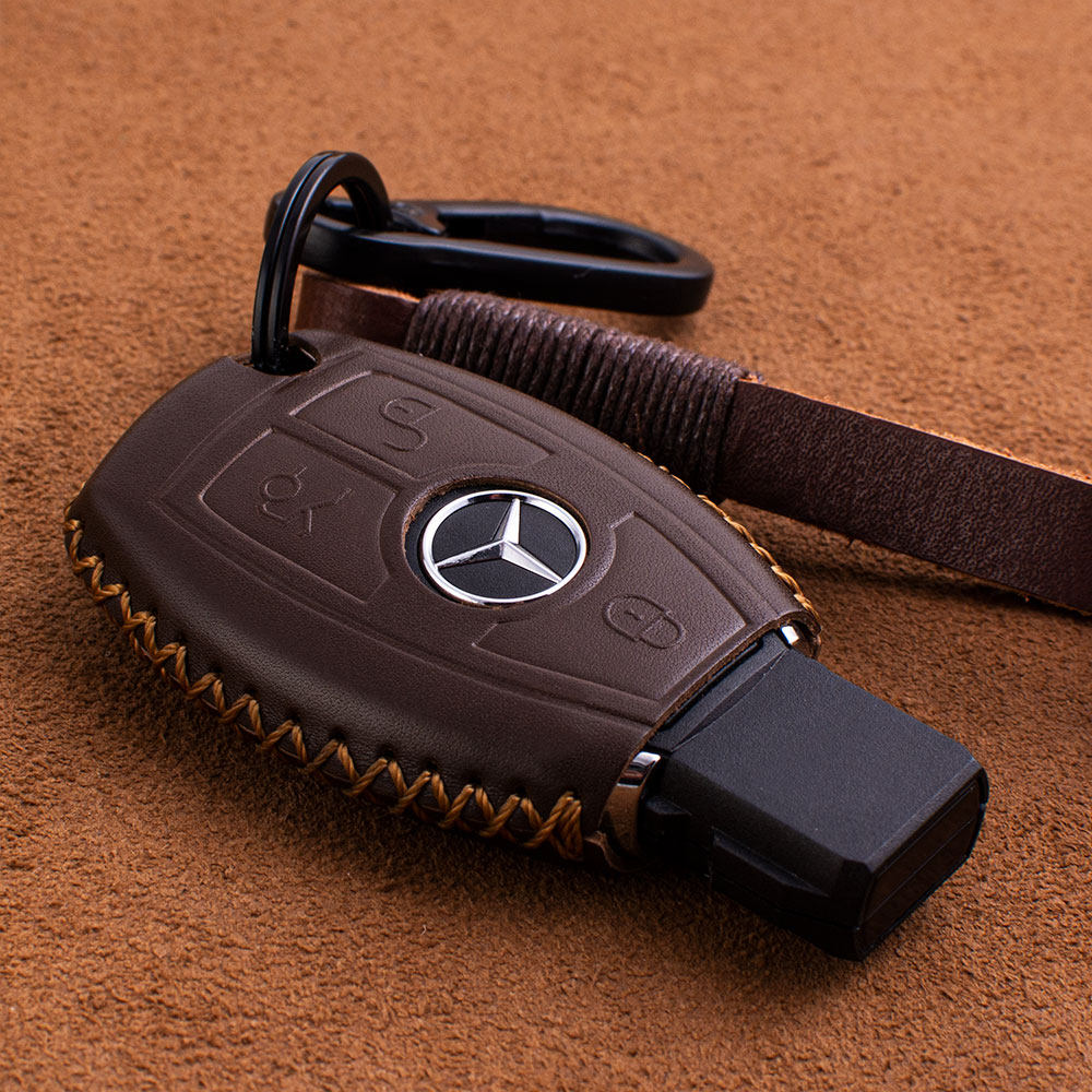 专用于奔驰用钥匙包C级S级E级C200L GLA GLC GLE GLK 汽车真皮套