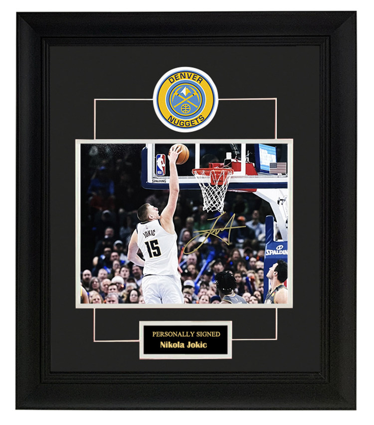 收藏 丹弗掘金队 尼古拉 约基奇 亲笔签名照片裱框 含sa证书