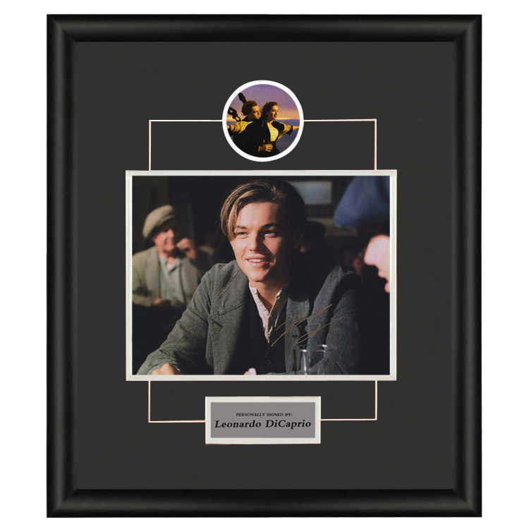 莱昂纳多迪卡普里奥小李子亲笔签名照片泰坦尼克号 含sa证书裱框