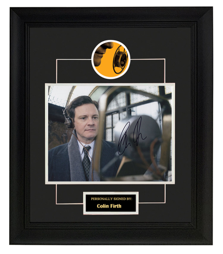 收藏 科林费尔斯 亲笔签名照片裱框 含sa证书 国王的演讲