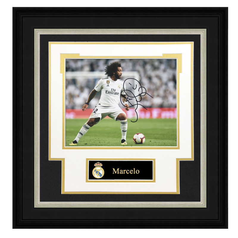收藏 马塞洛 亲笔签名 照片裱框 含sa证书 皇家马德里