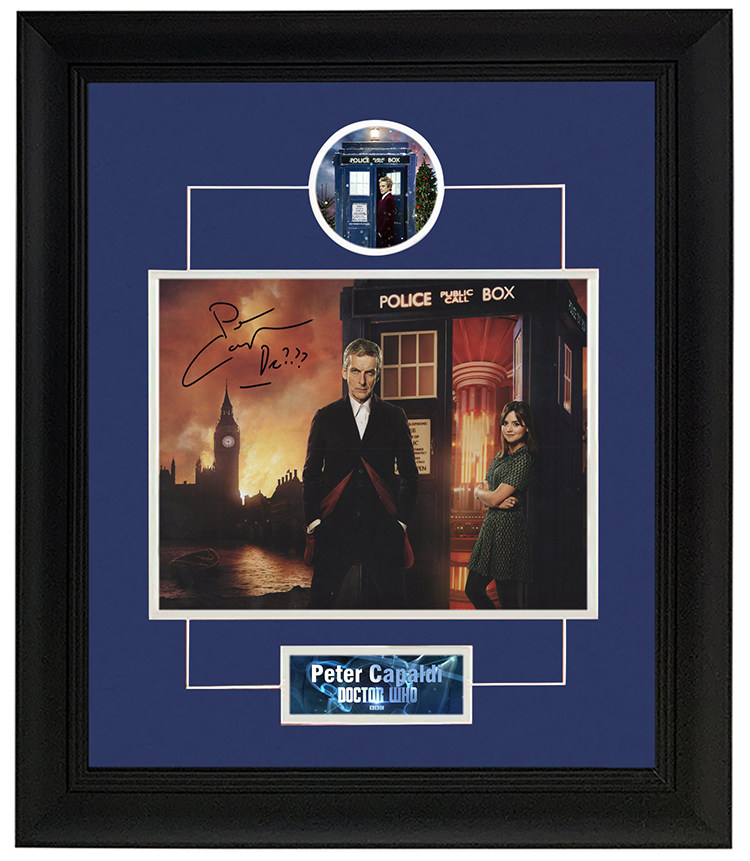 彼得卡帕尔蒂 神秘博士 12th 第十二任 亲笔签名照片 裱框含证书