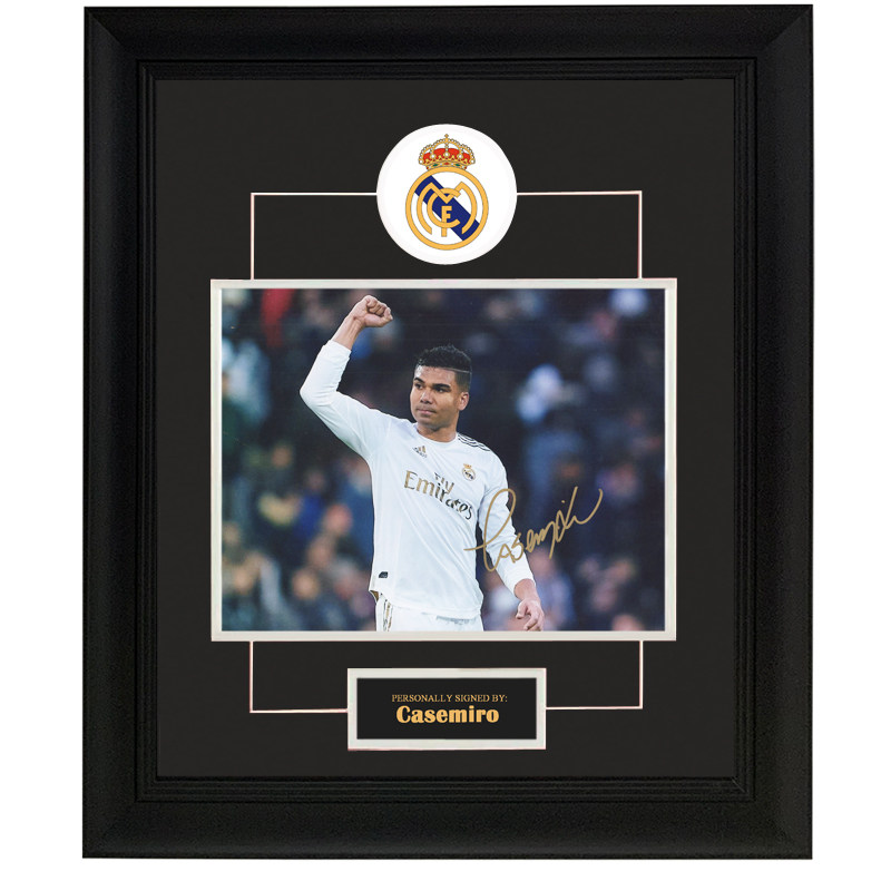 皇马 卡洛斯 恩里克 卡塞米罗 亲笔签名照片 含sa证书 收藏