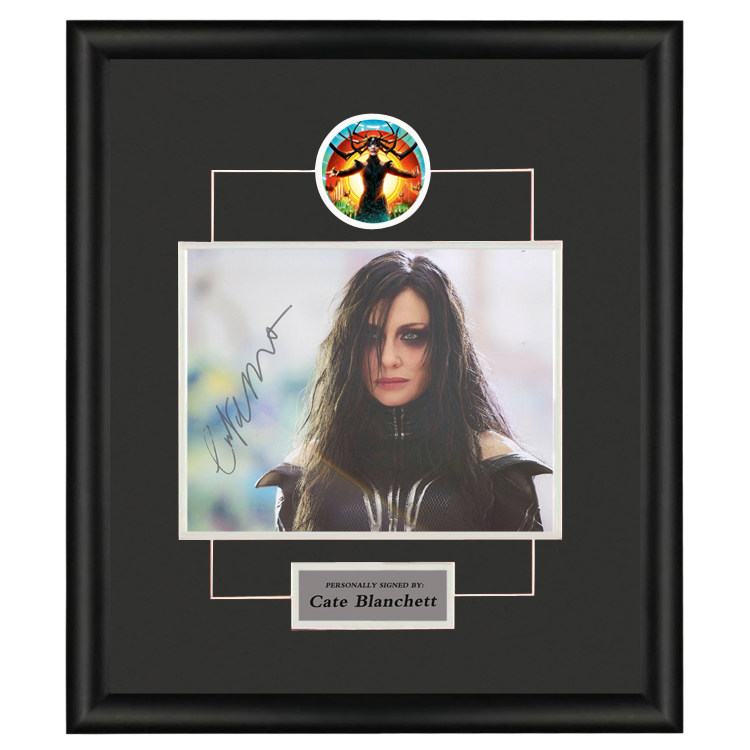 漫威雷神3海拉凯特布兰切特亲笔签名照片剧照含证书裱框