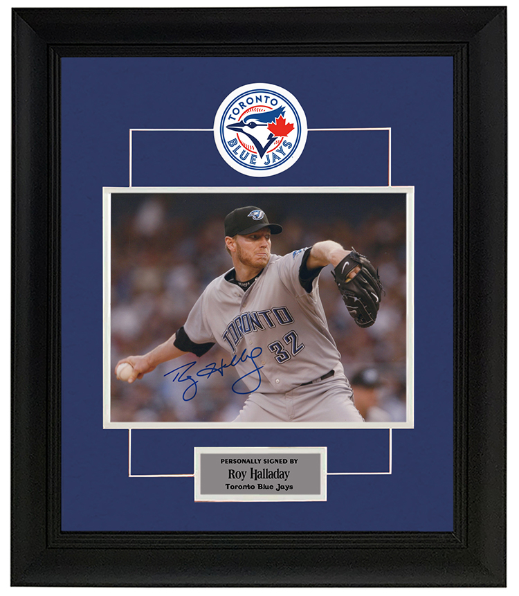 哈勒戴 多伦多蓝鸟队 棒球投手 美职棒 亲笔签名照片裱框含sa证书