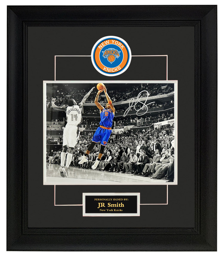 jr史密斯亲笔签名照片 纽约尼克斯队 裱框 带证书