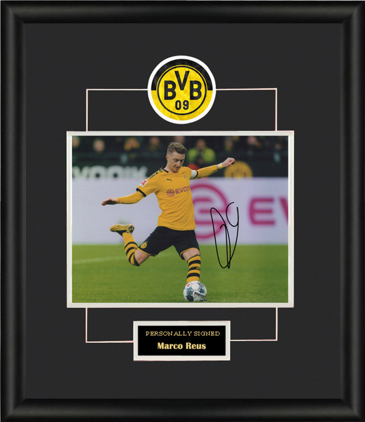 收藏 罗伊斯 多特蒙德 亲笔签名 照片裱框 含sa证书 队长 小火箭