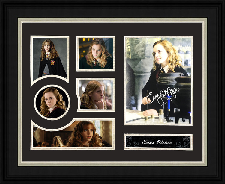 艾玛沃特森 赫敏 亲笔签名 照片裱框20寸 含sa证书 哈利波特