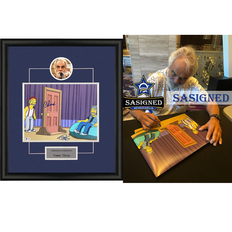 汤米·钟 tommy chong 亲笔签名照片裱框 含sa证书 sa proof