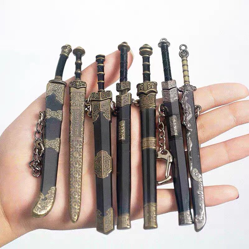 小型迷你唐横刀越王剑袖珍古代兵器微型刀剑秦始皇迷你剑超小剑