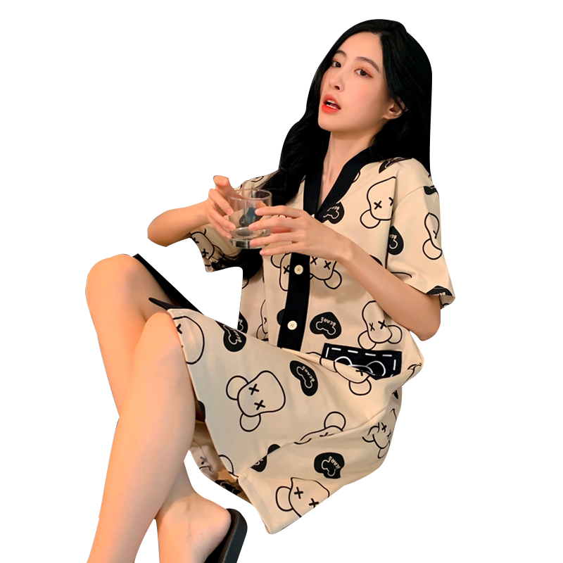 睡裙短袖可爱夏天家居服