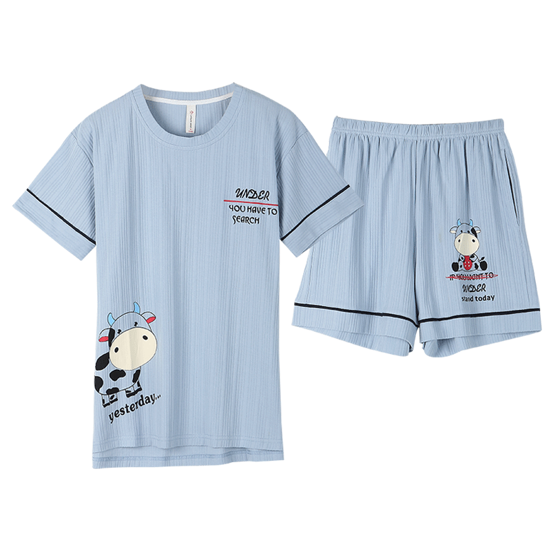 夏季薄款套头可爱女生短裤家居服