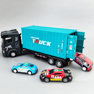 儿童货运玩具车集装箱运输货柜车大卡车模型男孩工程车拖车翻斗车