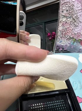 兰蔻粉饼用粉扑替换装白色粉饼盒替换装