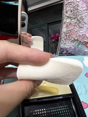 兰蔻粉饼用粉扑替换装白色粉饼盒替换装