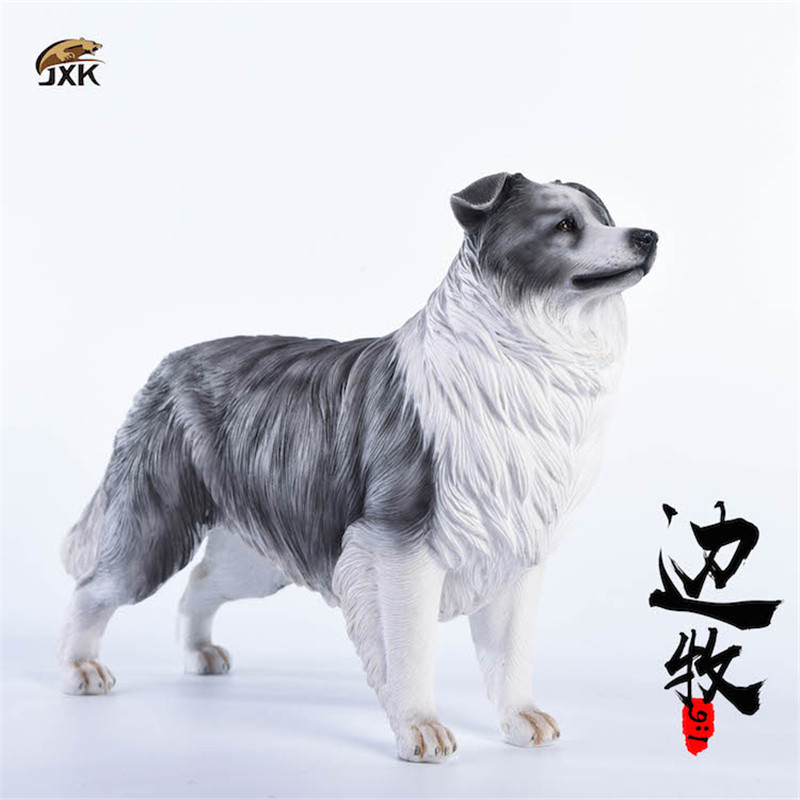 JXK边境牧羊犬仿真模型图片