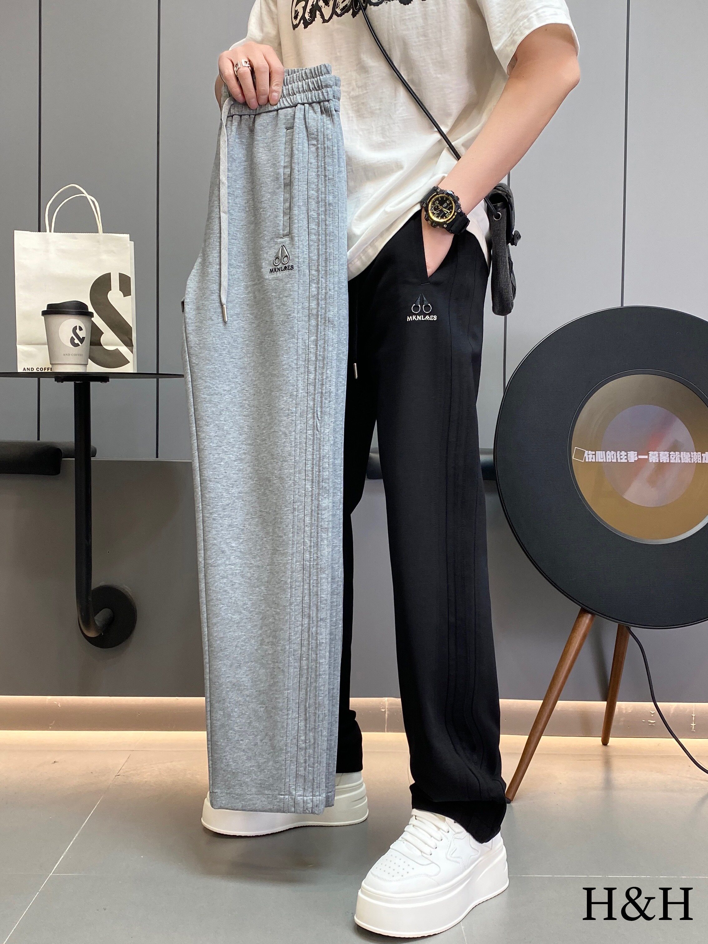 2026新款男裤休闲裤男款宽松直筒运动卫裤男春秋款长裤子