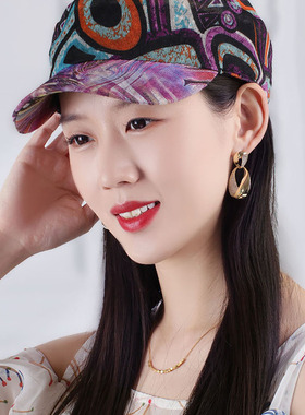 春秋女版民族风印花棒球帽鸭舌帽