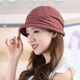 春夏棉布翻边褶皱显脸小鸭舌帽可折叠渔夫帽法式 贝雷帽布帽瓜皮帽