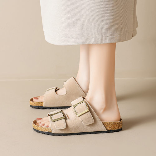 大叔家厚底拖鞋女夏季外穿复古勃