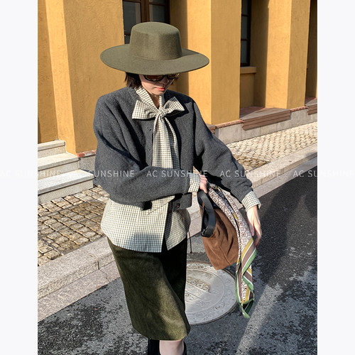 SUNSHINE冬季高腰修身包臀裙