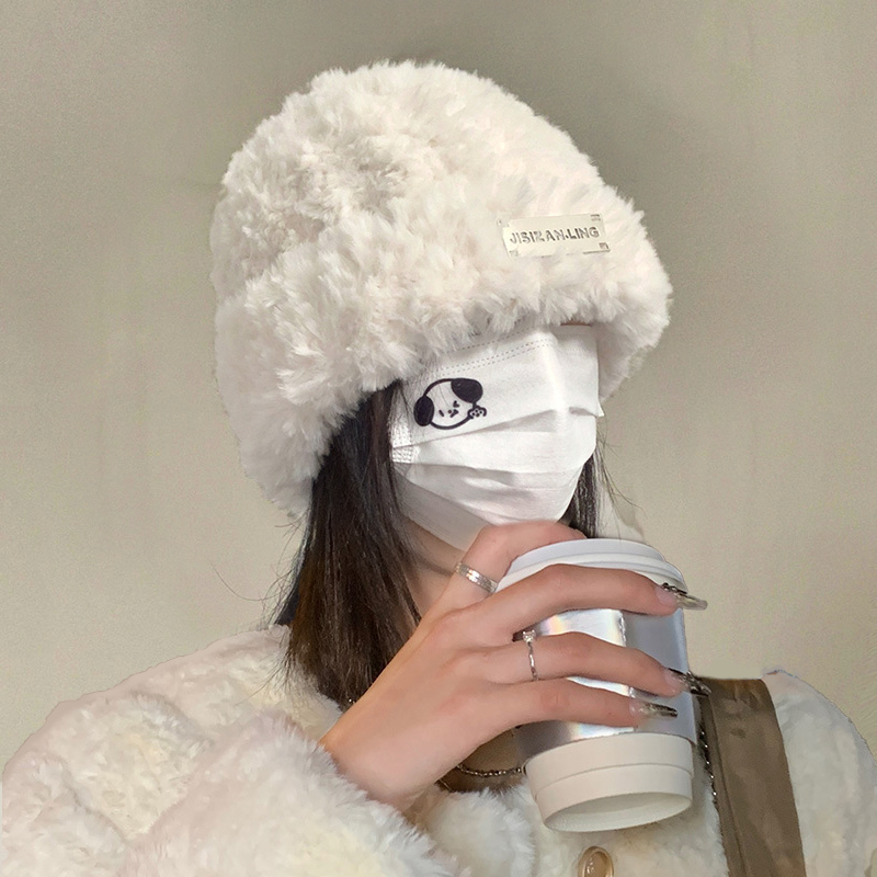 【显脸小】品质弹力毛绒针织帽女