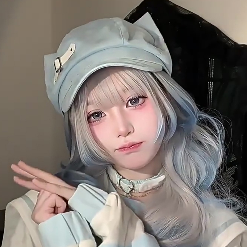 日系y2k猫耳朵贝雷帽子女