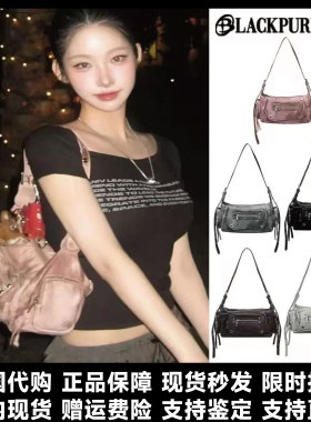 现货韩国直邮blackpurple腋下包大容量通勤单肩斜挎手提包马克包