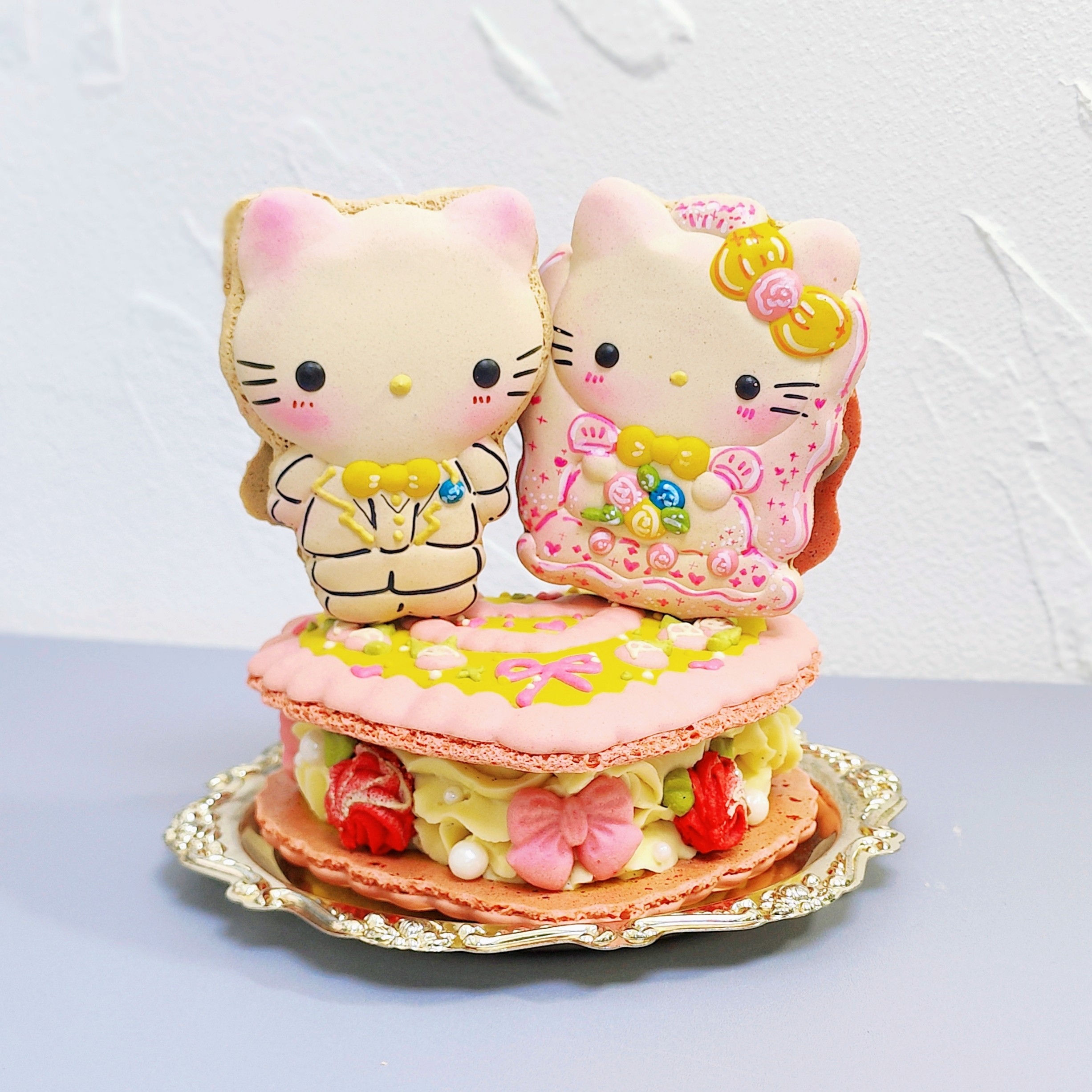 纪念日立体马卡龙蛋糕kitty传统西式糕点