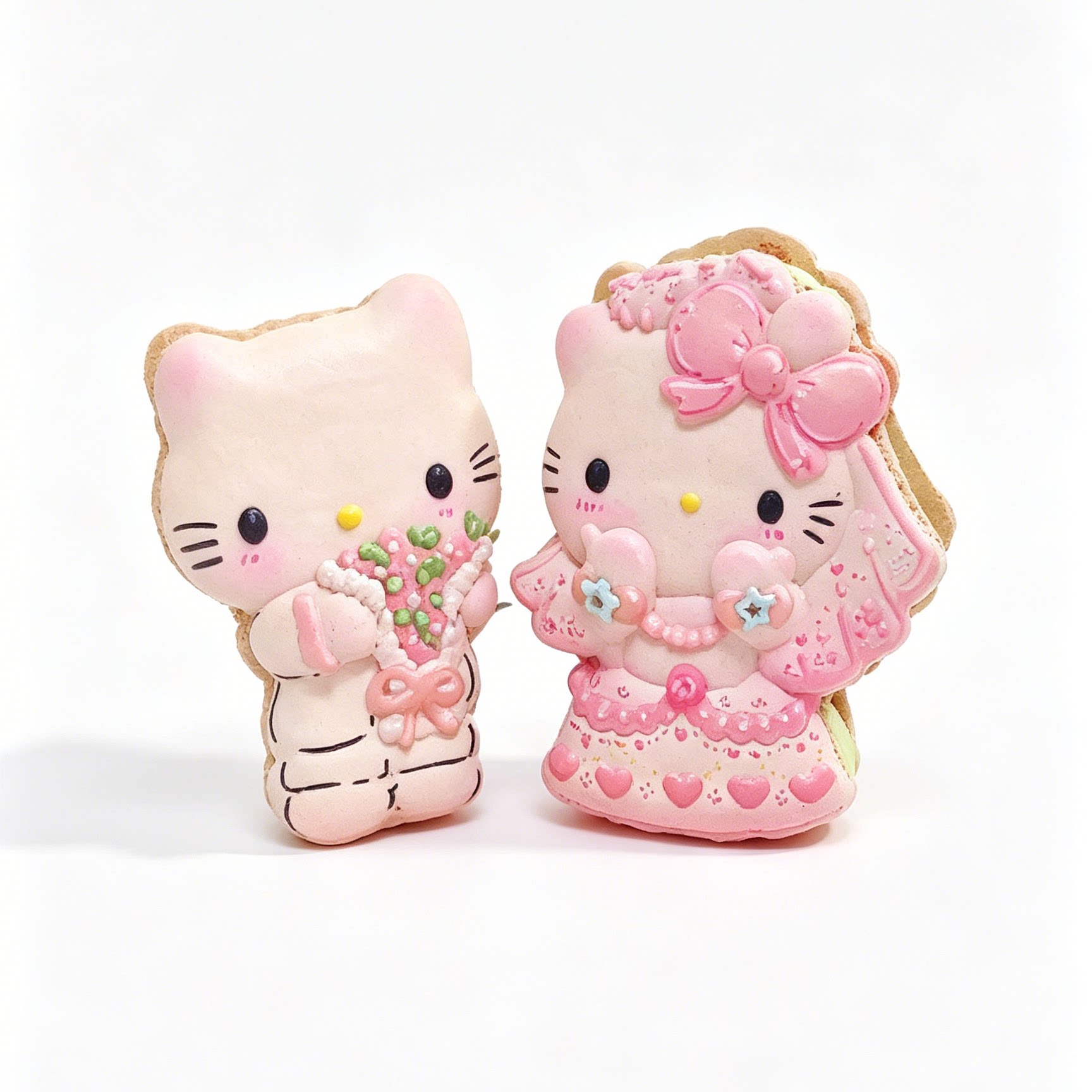 情侣kitty手工卡通马卡龙凯蒂猫礼盒创意甜点生日纪念日礼物顺丰
