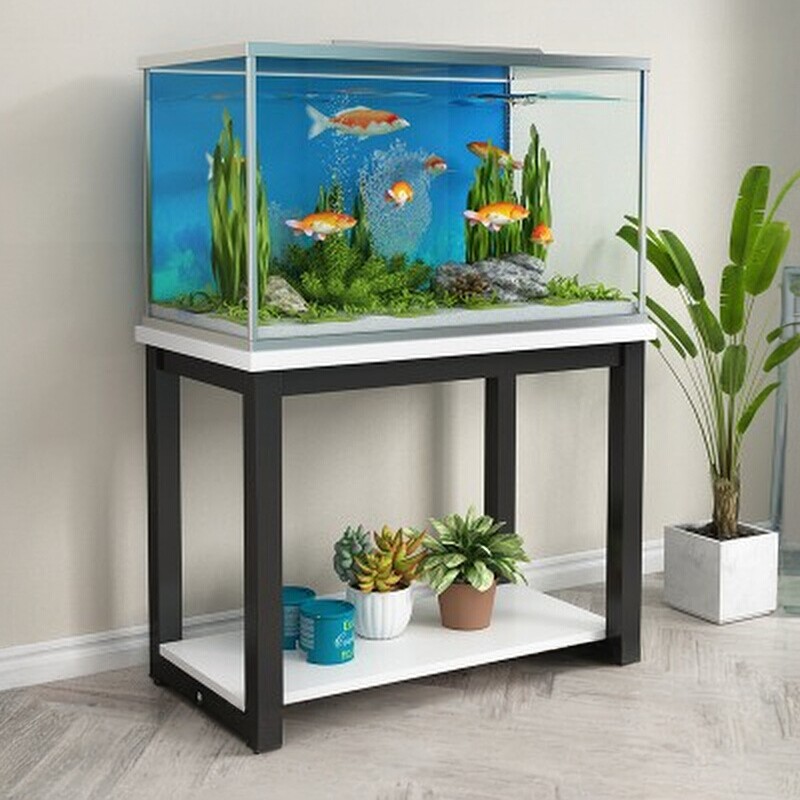 钢木鱼缸底柜客厅鱼缸架子铁艺置物架鱼缸桌子金属底座底架鱼缸架