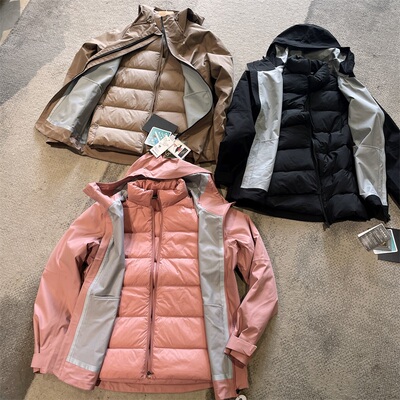 线下3K+糕品质 冬季硬壳压胶三合一保暖御寒冲锋羽绒服外套男女款