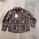 衬衫 老钱风费尔岛提花730克男女款 日系复古潮流厚实咔叽长袖 外套