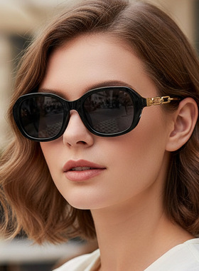 欧美经典百搭方框链条腿复古太阳镜网红同款时尚防晒潮流墨镜