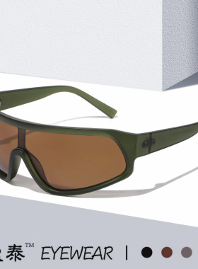 2025新款Y2K大框连体骑行太阳镜欧美潮流时尚墨镜跨境男太阳眼镜