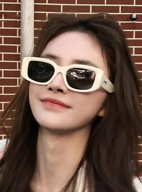 方形gm墨镜女款适合方圆脸2025新款高级感复古白色方框太阳眼镜男