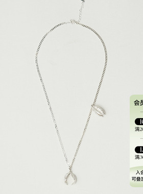 现货授权LEMANDORLE 24春夏新款 高级设计感原创Willow不对称项链